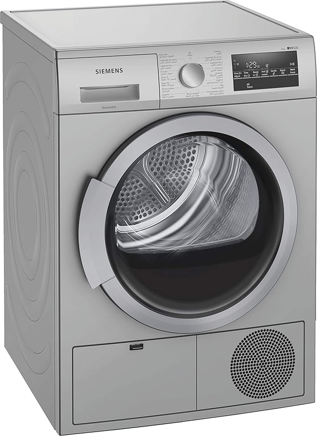 Siemens condenser tumble dryer 9 kg Silver color, WT46G40SGC, 40 minute