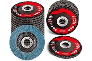 LUCKUT Flap Disc Grinding Wheels 4-1/2 Inch Flap Sanding Wheel (40 80 120 Grit) Abrasive Wheels & Discs 4.5‘’ x 1/4 '' x 7/8'' Aluminum Oxide Grinder Wheel for Angle Grinder-20 Pack