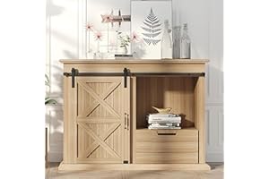 ZEKOO 5FT Super Mini Sliding Barn Door Hardware Kit for Single Door Cabinet, Small Barn Door Hardware Track Kit for TV Stand, Cupboards, Storage Cabinets, Wardrobes, J Shape Hanger (No Cabinet)