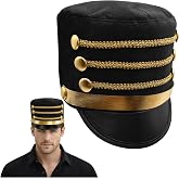 Nicky Bigs Novelties Morph Adult Toy Soldier Hat Majorette Band Major Ringmaster Nutcracker Hats Costume Adjustable Size