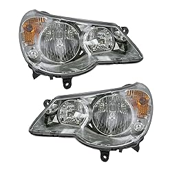 TRQ 2 Piece Headlight Assembly Set Driver