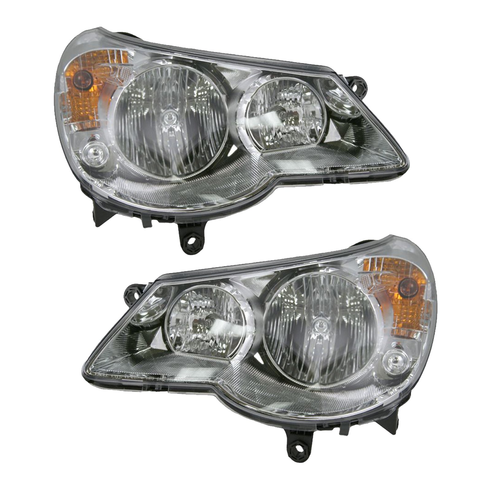 TRQ 2 Piece Headlight Assembly Set Driver