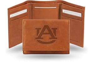 Rico Industries NCAA Alabama Crimson Tide Embossed Leather Trifold Wallet, Tan