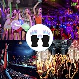 Vicloon LED Rave Gloves Multi Mode Colorful Finger Lighting Half Black view 7