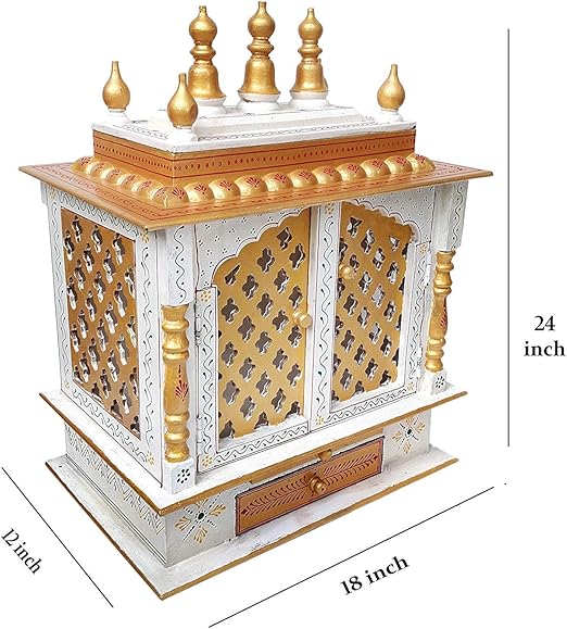 Fasherati Pooja Mandir Pooja Mandap De Madera Para Colgar En La