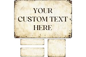 oyanx1 Custom Metal Tin Sign Personalized House Number Vintage Rustic Design Door Wall Outside Outdoor Street Road Garage Hom