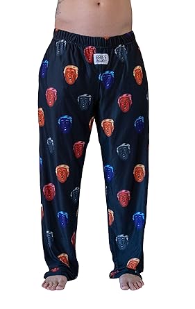 mens faux denim lounge pants