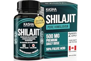 Himalayan Shilajit 500mg Per Capsule - Pure Shilajit for Men & Women. 50% Fulvic Acid. Source of Fulvic Acid. 2 Month Supply.