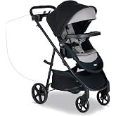 Britax Brook+ Modular Baby Stroller, Ultra-Lightweight Infant and Toddler Stroller with SafeWash Insert and 4 Ways to Stroll, Graphite Onyx