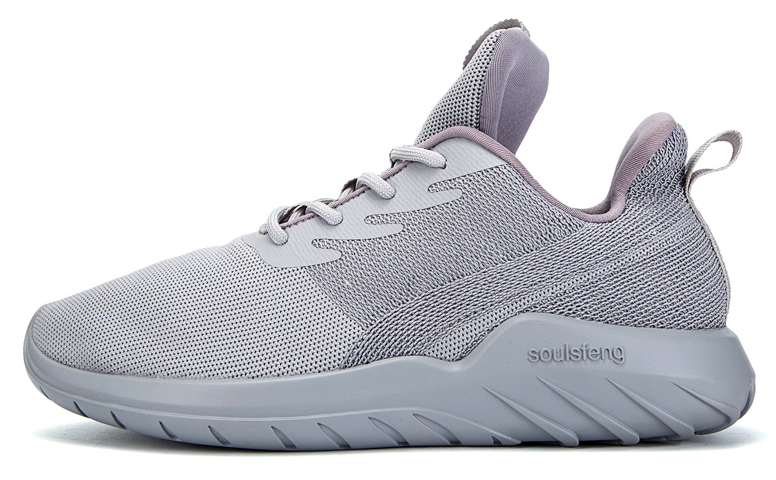 Soulsfeng Men Women Unisex Casual Fashion Sneakers Lightweight Breathable Athletic Sport Shoes (Men US11=EUR45=29CM, Grey)