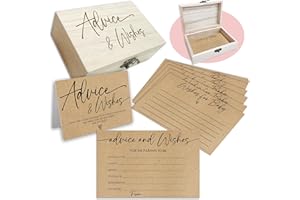 IKFRGN Baby Shower Advice Cards Set, 50 Pcs Minimalism Brown Advice For The Parents-To-Be, Wishes For Baby Cards, Advice And Wishes Cards For New Parents, Baby Shower Favors And Decorations-A09