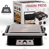 NETTA Panini Maker & Health Grill 2 Slice 1500W Non-Stick Plates Fat Tray view 7