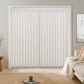 LazBlinds Vertical Blinds Replacement Slats, 25 Pack, Light Beige | Polyester Fabric for Sliding Glass Door, Patio &amp; Windows, Light Filtering