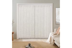 LazBlinds Light Filtering Vertical Blinds Replacement Slats – Polyester Fabric for Sliding Glass Door, Patio & Windows, 82.5"