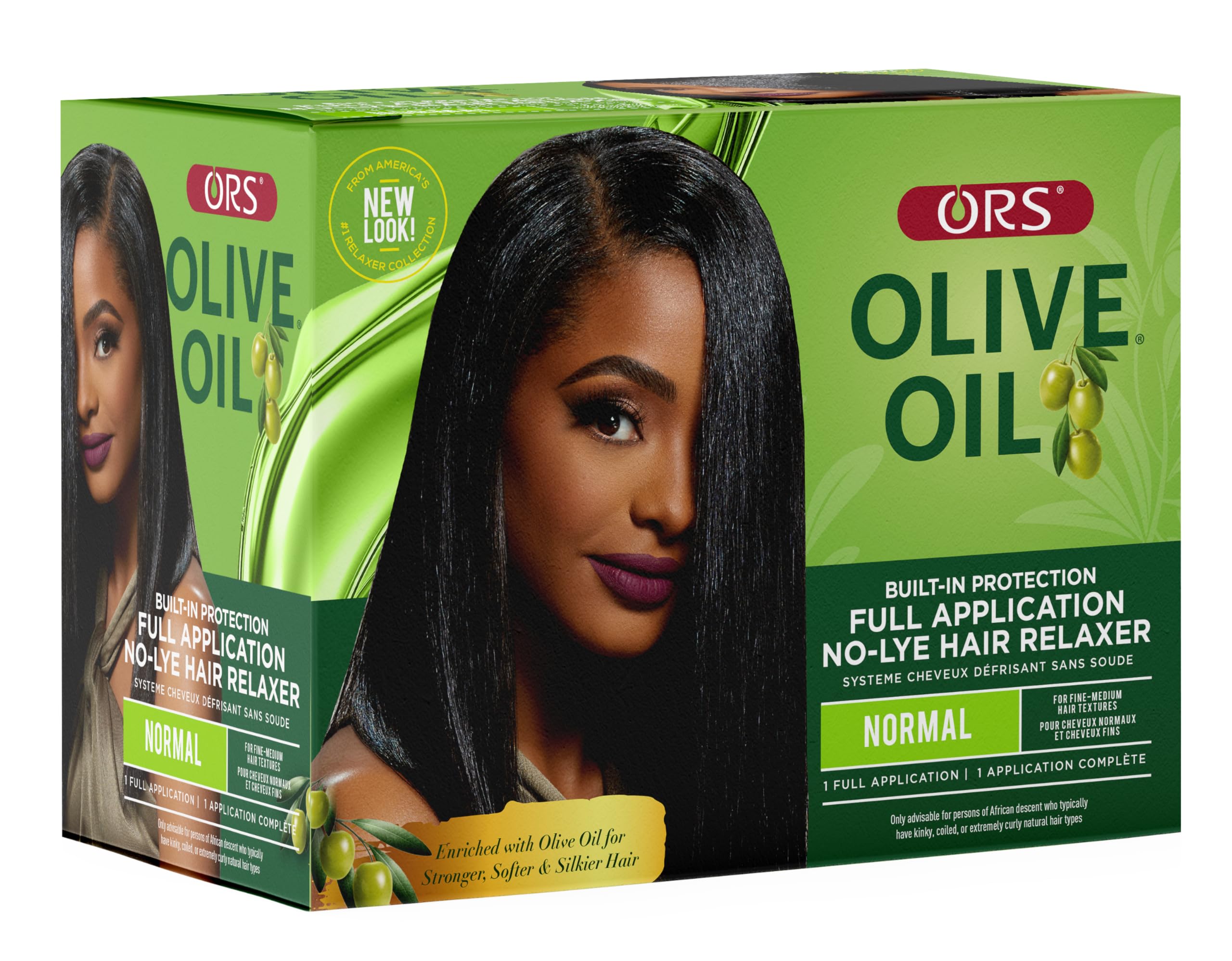 ORS Olive Oil Built-In Protection Full Application No-Lye Hair Relaxer Normal Strength (Pack of 1)