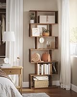 VASAGLE 6-Tier Bookcase 24 x 70 x 191.6 cm Room Divider Rustic Brown LBC61BX view 4
