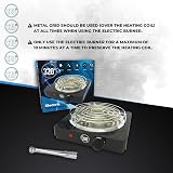 320º Electric Charcoal Burner 1000W Coconut Coal Hookah Stove UK Plug Long Cable view 4