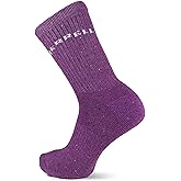 Merrell Unisex-adults Men's and Women's Speckled Wool Blend Crew Socks - Unisex Moisture Wicking