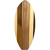 Totally Bamboo Rock & Branch Series Shiplap Li'l Surfer Surfboard Shaped Wood Serving and Cutting Board | Great for Wall Art