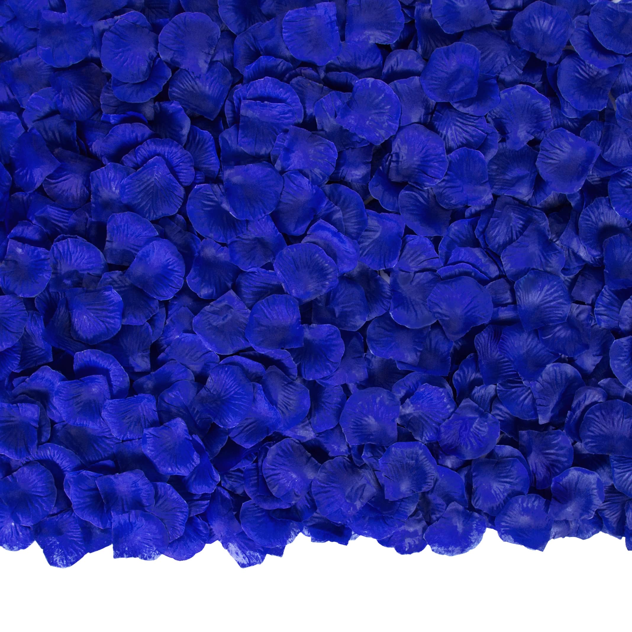 Photo 1 of Attmu 3200 Pcs Artificial Rose Petals for Romantic Night, Fake Rose Flower Petals for Wedding, Party, Valentines Day Decorations for The Home (Blue)