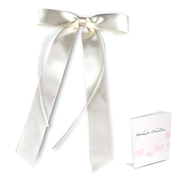 Das Original Autoschleifen Hochzeit 30er Set von TrauGlanz + Hochzeits-Checkliste - Premium Antennenschleifen Hochzeit aus Sa