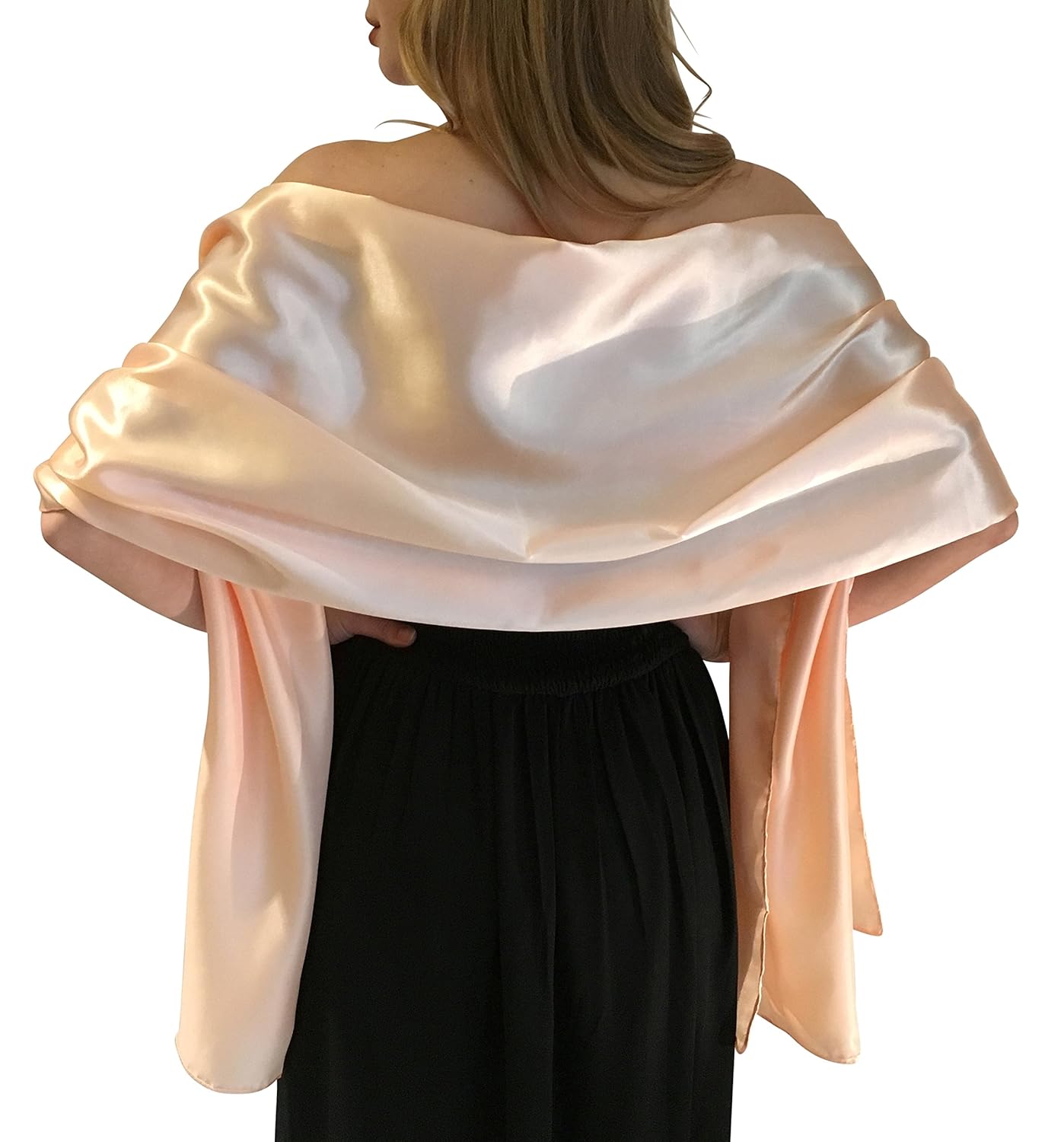 silver organza wrap evening