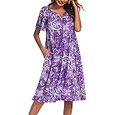 Ekouaer Women's House Dress with Pockets