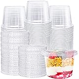 Alaeseje 100 Pack 8oz Plastic Cups with Flat