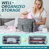 Orzbow Large Pram Bag 22L Stroller Organizer with Cup Holder Grey view 4