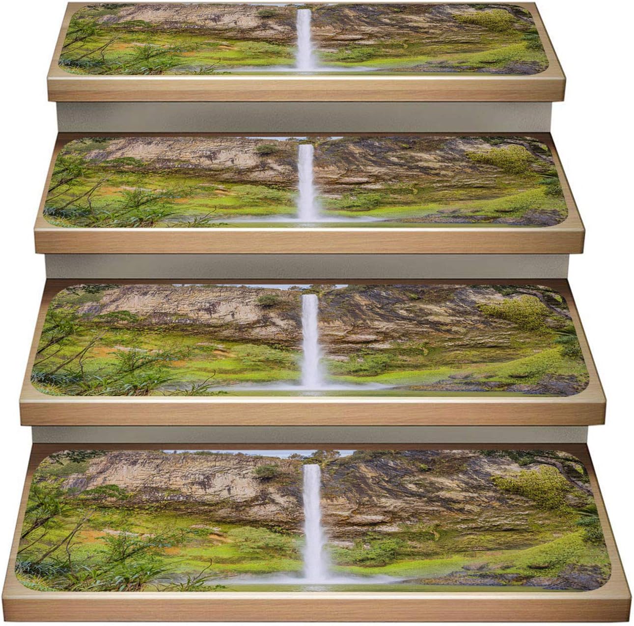 Waterfall 13Pack NonSlip Carpet Stair Treads Set,Tall Waterfall in A