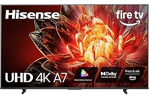 Hisense 43" Class A7 Series (43A7NF, 2025 Model) 4K UHD Smart Fire TV, Voice Remote with Alexa, Wide Color Gamut, HDR10+, Dolby Vision, Dolby Atmos, Game Mode, ALLM, Stream Live TV Without Cable