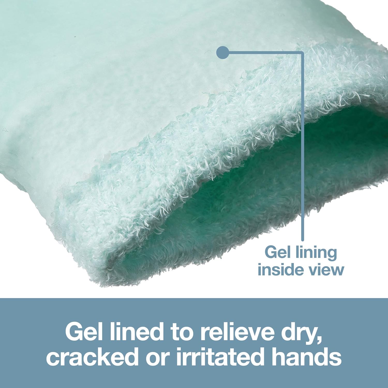 ZenToes Moisturizing Gloves with Gel Lining - Dry Hands Treatment - 1 Pair Hydrating Cracked Hand Healing Gloves - Repair Rough, Chapped Skin Overnight (Fuzzy Mint Green) : Beauty