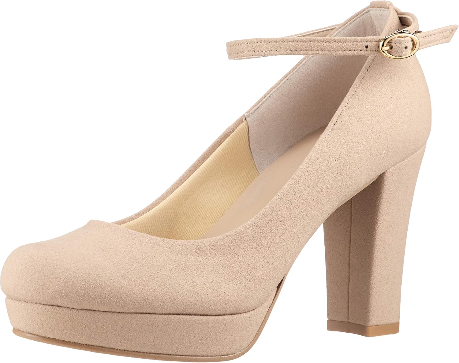 【エスペランサ】パンプス プラットフォームアンクルストラップパンプス レディース