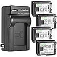 Kastar 4-Pack BP-808 BP808 Battery and AC Wall Charger Compatible with Canon FS10, FS11, FS20, FS21, FS22, FS31, FS40, FS100, FS200, FS300, FS400, HF G10, HF G20, VIXIA HF M30, VIXIA HF M31 Cameras