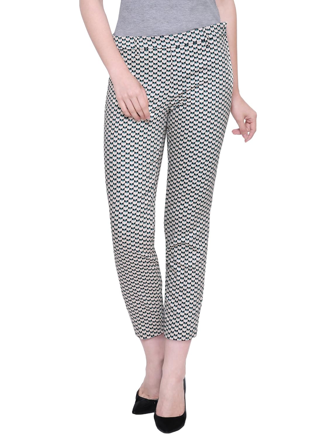 mansicollections multicolor geometric print trouser for women