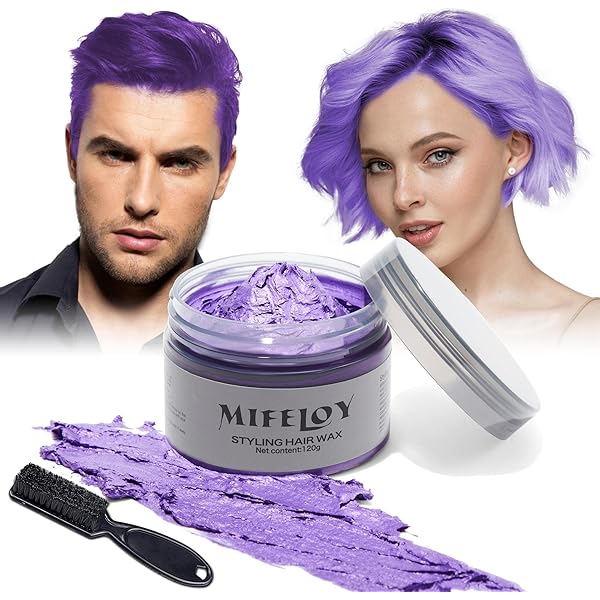 Amazon.com : Mifeloy Temporary Purple Hair Spray Color Wax 4.23 oz