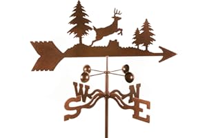 E-Z VANE EZ Vane Deer Jumping Weathervane 21 Inch Wide Roof Mount