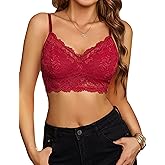 Avidlove Bralettes for Women Lace Camisole Tank Top Unpadded Wireless Double-Layered Lingerie
