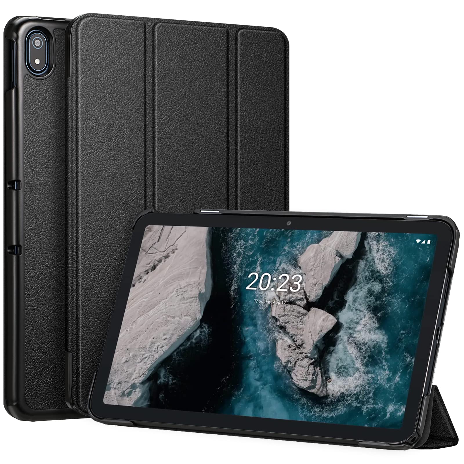FINTIE Case Compatible with Nokia T20 Tablet (2021 Release, ModelTA-1392 TA-1394 TA-1397) 10.36-inch, Trifold Stand Lightweight Slim Shell Protective Cover with Auto Sleep/Wake, (Black)