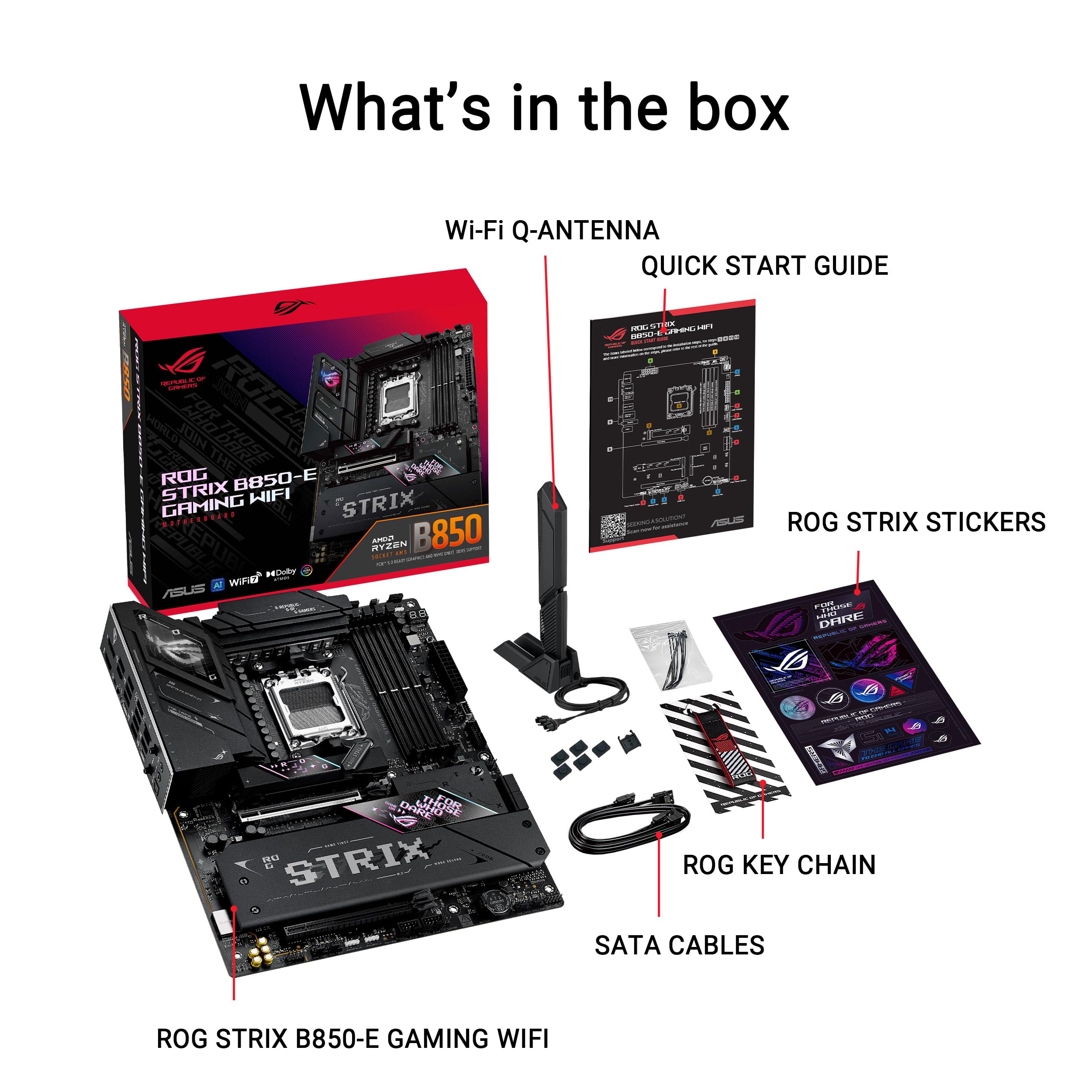 Asus Rog Strix B850-E Gaming Wifi Amd Motherboard, 16+2+2 Power Stages, Ddr5 Slots, Five M.2 Slots, Pcie 5.0, Wifi 7, Usb4 Type-C Port, Usb 20Gbps W/ Pd 3.0 Up To 30W And Aura Sync Rgb - View 6