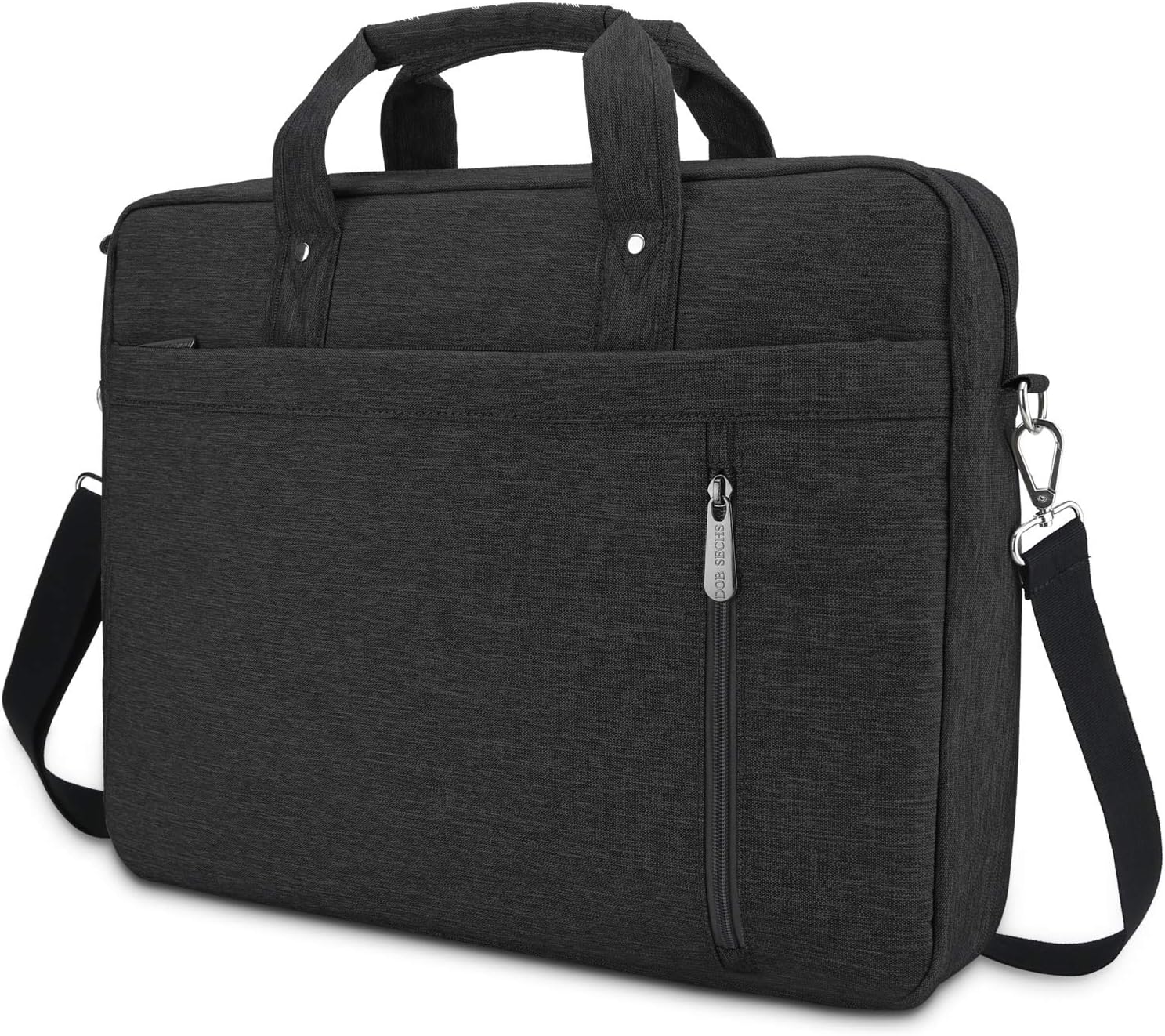 DOB SECHS Laptop Bag Case 16'' 17'' 17.3 Inches Computer Bag Shockproof Briefcase Shoulder Messenger Bag Waterproof Business with Tablet Pocket for Men Women Travel School Lawyer Black