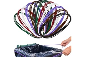 Nitial 12 Pieces Trash Can Bands for 94 to 96 Gallon Garbage Cans, Cans Perimeter from 102 Inches to 150 Inches, Garbage Can from 60 Gallon to 98 Gallon，6 Colors