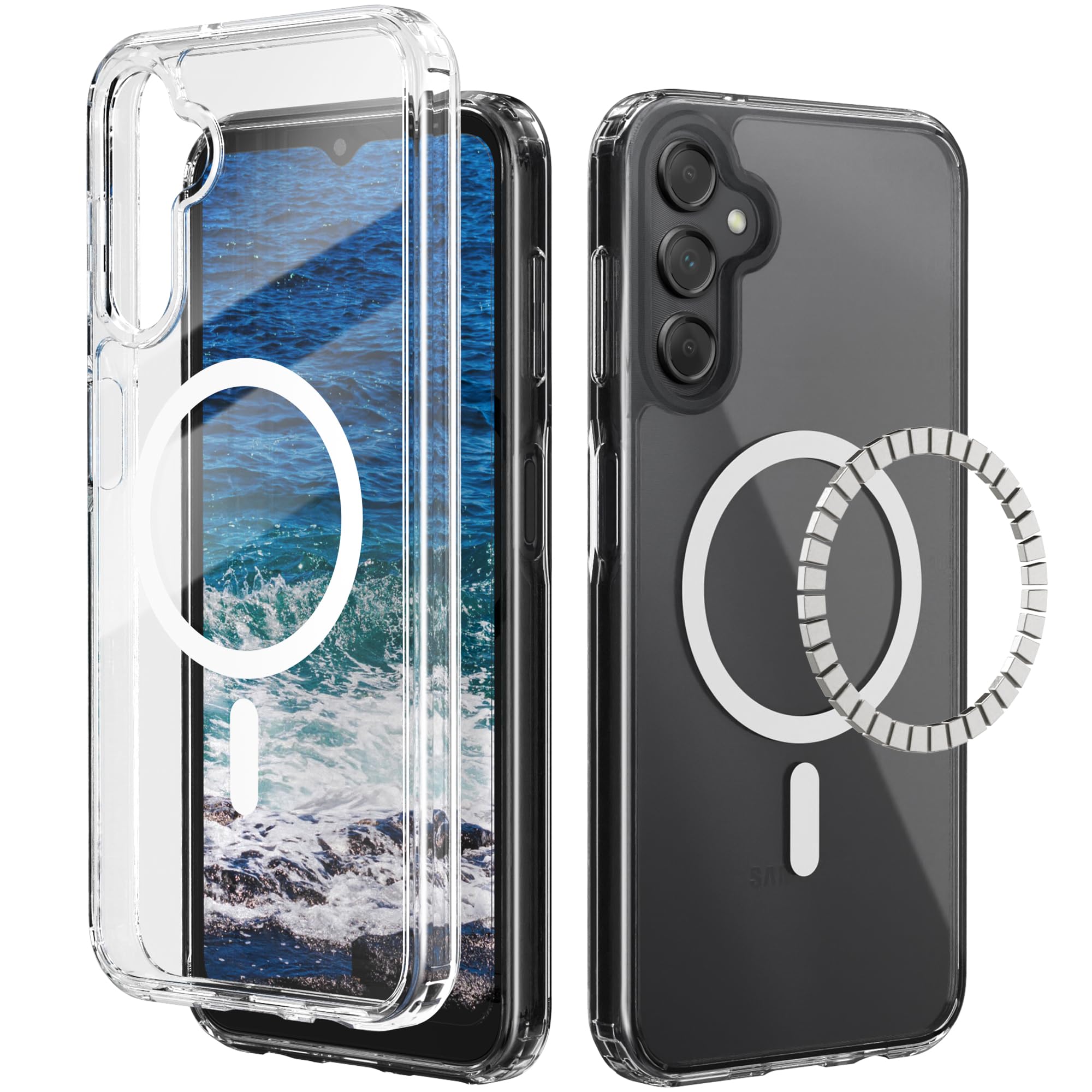 Photo 1 of IDweel Magnetic for Galaxy A35 5G Case,Compatible with Magsafe, Shockproof Shock Absorption, Slim Fit & Lightweight, Scratch-Resistant Protective Bumper Cover for Samsung Galaxy A35 5G 6.6",HD Clear