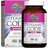 Garden of Life Multivitamin for Women, Vitamin Code Women's Multi - 120 Capsules, Whole Food Womens Multi, Vitamins, Iron, Fo