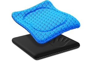 MZYENU Gel Seat Cushion,Cool Chair Cushion for Office Chairs,Driving Car Seat Cushion Breathable,Wheelchair Cushions for Pressure Relief,Back Pain for Seat Cushion,Chair Pad with No-Slip Cover