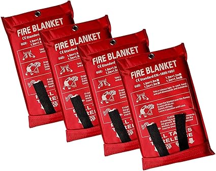 YOSOO couverture anti-incendie d'urgence 2 pièces couvertures anti-feu YOSOO couverture anti-incendie d'urgence 2 pièces couvertures anti-feu