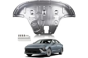 DOLKSN Front Engine Guard Mud Flaps w/Screw Hardware Compatible with 2024 2025 Hyundai Sonata Engine Splash Shield Under Car Shield Cover Board