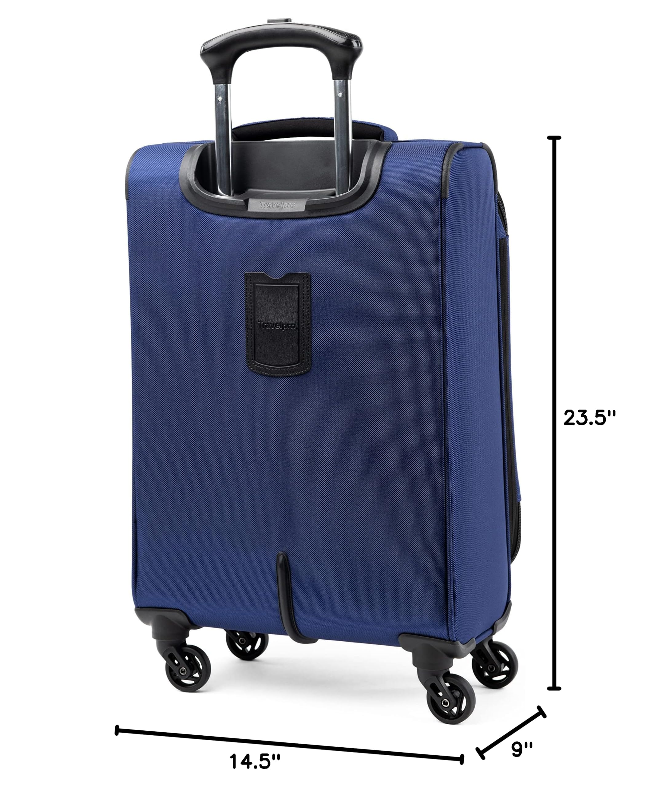 Travelpro Runway 2 Piece Luggage Set, Carry-on & Convertible Medium to Large Check-in Expandable Luggage, 4 Spinner Wheels, Softside Suitcase, Men and Women, Blue