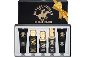 Beverly Hills Polo Club BHPC Cologne 5 Piece Gift Set for Men | Eau de Toillete, Deodorant, Shower Gel, Body Wash, Body Spray Fragrances (Classic)