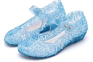 Naihoow Girl's Jelly Flats Shoes Cosplay Party Dress Up Mary Jane Shoes